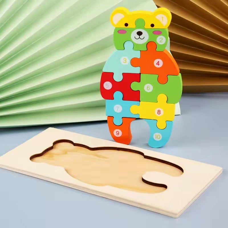 3D WOOD PUZZLE™ - Puzzle en bois Montessori